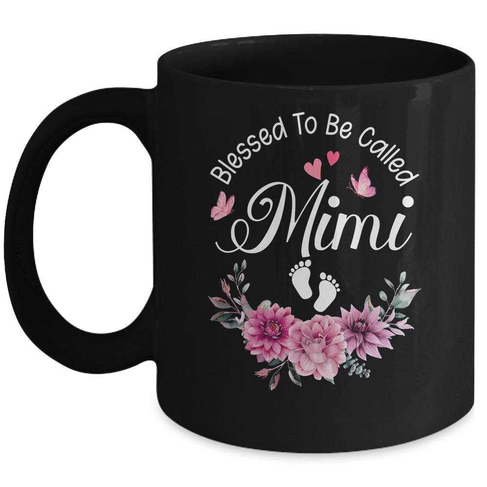 Blessed To Be Called Mimi Women Floral Decor Mimi Mug | teecentury