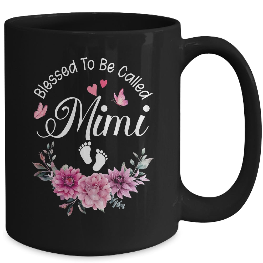 Blessed To Be Called Mimi Women Floral Decor Mimi Mug | teecentury
