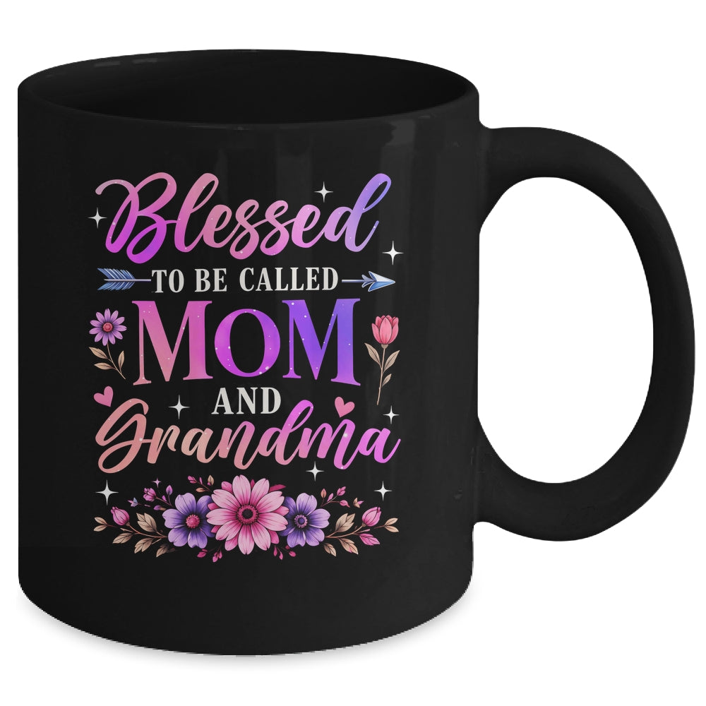 Blessed To Be Called Mom And Grandma Floral Grandmother Mom Mug | teecentury