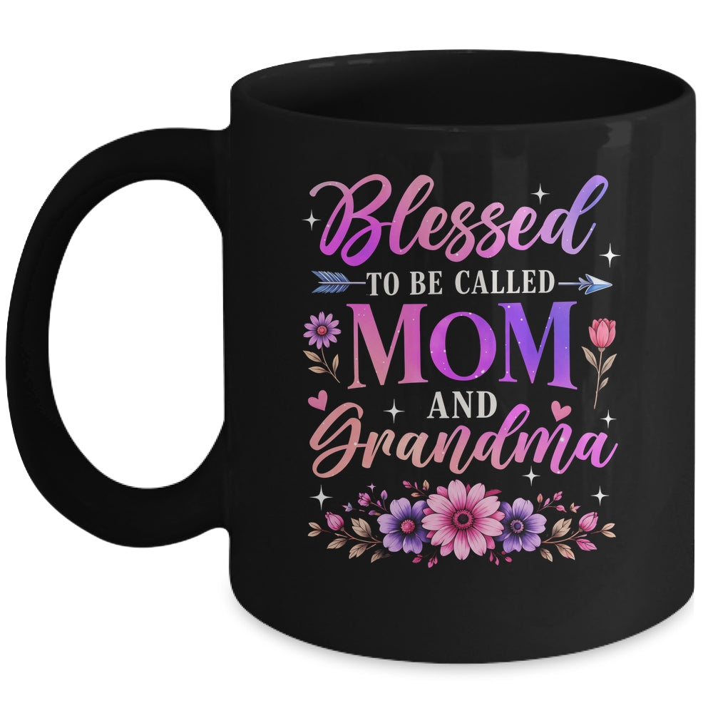Blessed To Be Called Mom And Grandma Floral Grandmother Mom Mug | teecentury