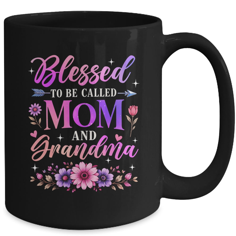 Blessed To Be Called Mom And Grandma Floral Grandmother Mom Mug | teecentury