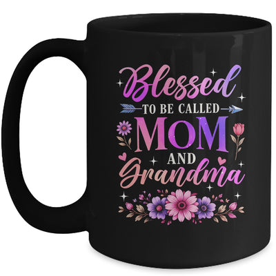 Blessed To Be Called Mom And Grandma Floral Grandmother Mom Mug | teecentury