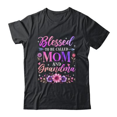 Blessed To Be Called Mom And Grandma Floral Grandmother Mom Shirt & Tank Top | teecentury