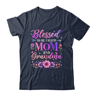 Blessed To Be Called Mom And Grandma Floral Grandmother Mom Shirt & Tank Top | teecentury