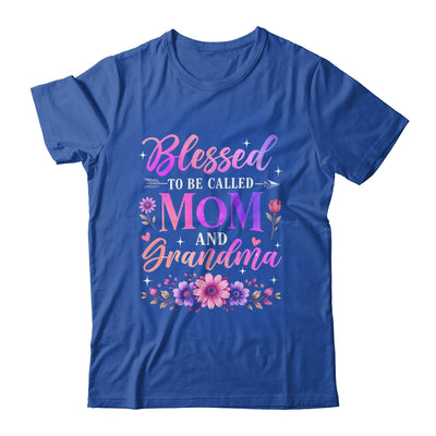 Blessed To Be Called Mom And Grandma Floral Grandmother Mom Shirt & Tank Top | teecentury