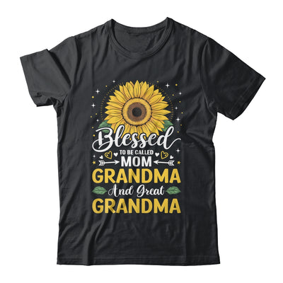Blessed To Be Called Mom Grandma Great Grandma Mother's Day Sunflower Shirt & Tank Top | teecentury