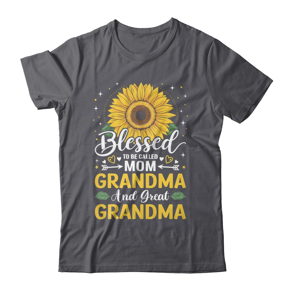 Blessed To Be Called Mom Grandma Great Grandma Mother's Day Sunflower Shirt & Tank Top | teecentury