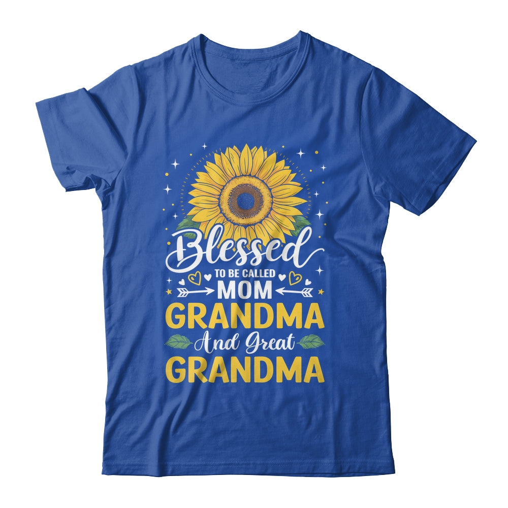 Blessed To Be Called Mom Grandma Great Grandma Mother's Day Sunflower Shirt & Tank Top | teecentury