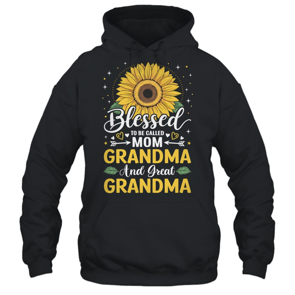 Blessed To Be Called Mom Grandma Great Grandma Mother's Day Sunflower Shirt & Tank Top | teecentury