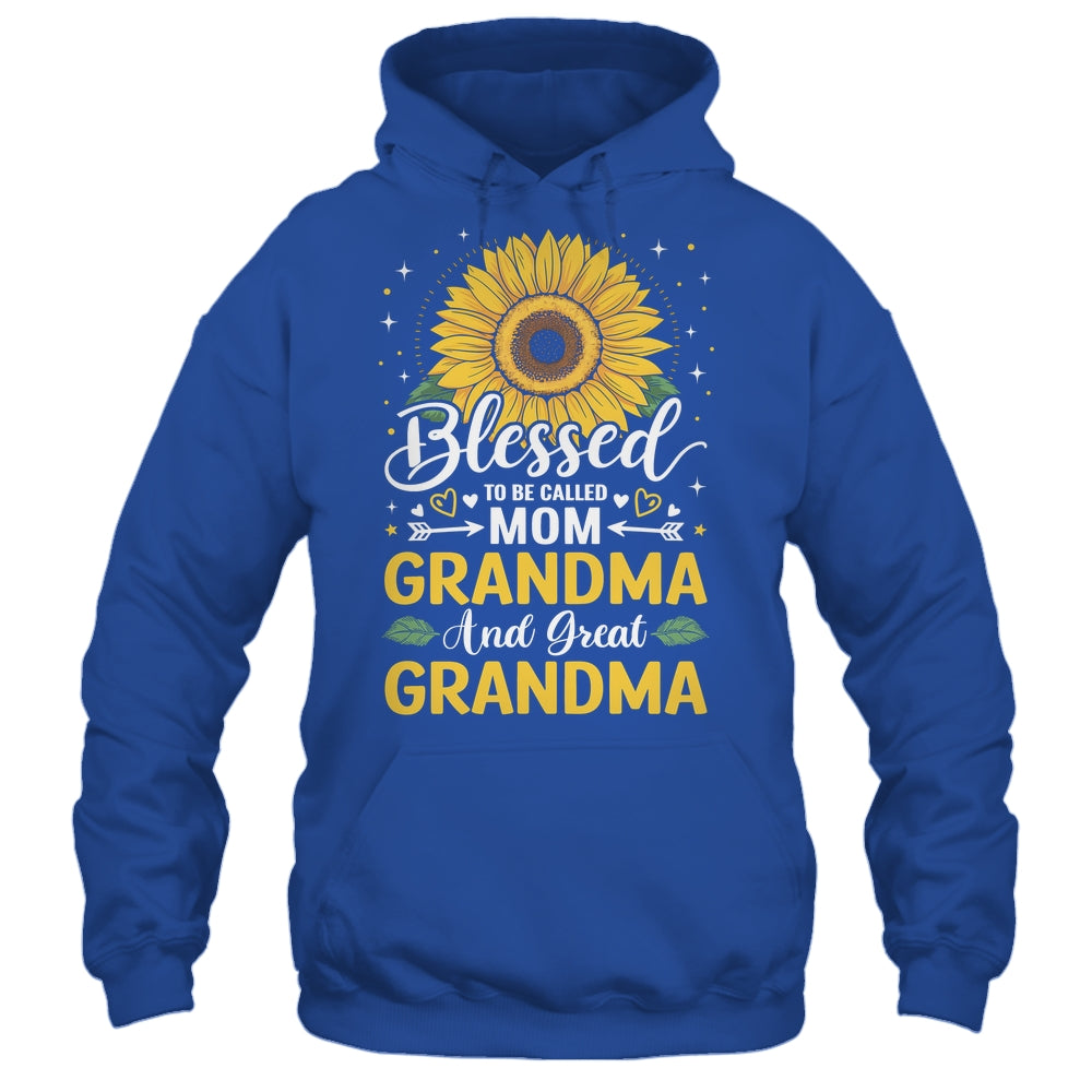 Blessed To Be Called Mom Grandma Great Grandma Mother's Day Sunflower Shirt & Tank Top | teecentury
