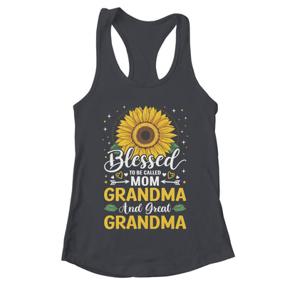 Blessed To Be Called Mom Grandma Great Grandma Mother's Day Sunflower Shirt & Tank Top | teecentury