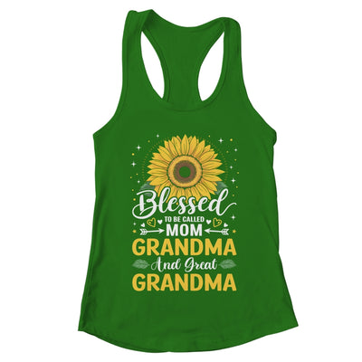 Blessed To Be Called Mom Grandma Great Grandma Mother's Day Sunflower Shirt & Tank Top | teecentury