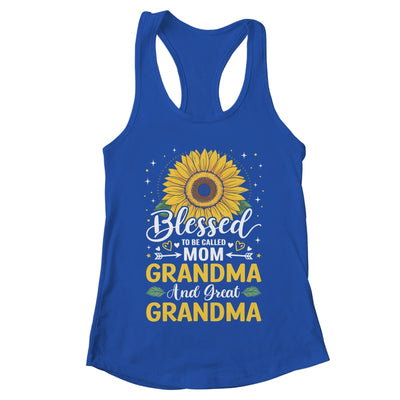 Blessed To Be Called Mom Grandma Great Grandma Mother's Day Sunflower Shirt & Tank Top | teecentury