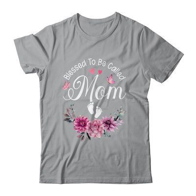 Blessed To Be Called Mom Women Floral Decor Mom Shirt & Tank Top | teecentury