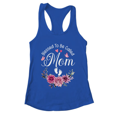 Blessed To Be Called Mom Women Floral Decor Mom Shirt & Tank Top | teecentury
