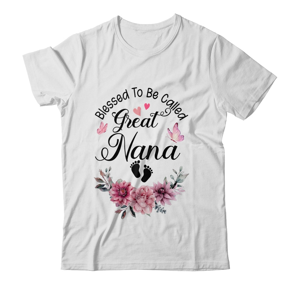 Blessed To Be Called Nana Floral Nana Mothers Day Shirt & Tank Top | teecentury