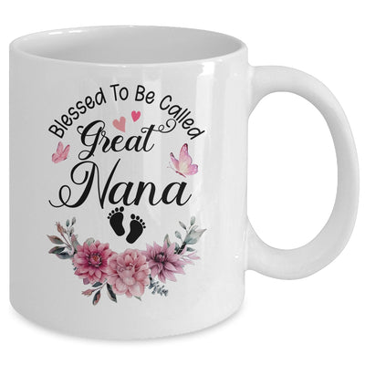 Blessed To Be Called Nana Floral Nana Mothers Day Mug | teecentury