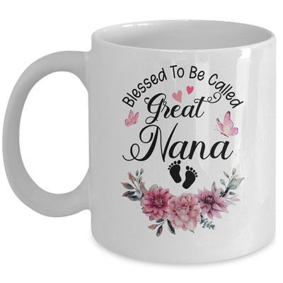 Blessed To Be Called Nana Floral Nana Mothers Day Mug | teecentury