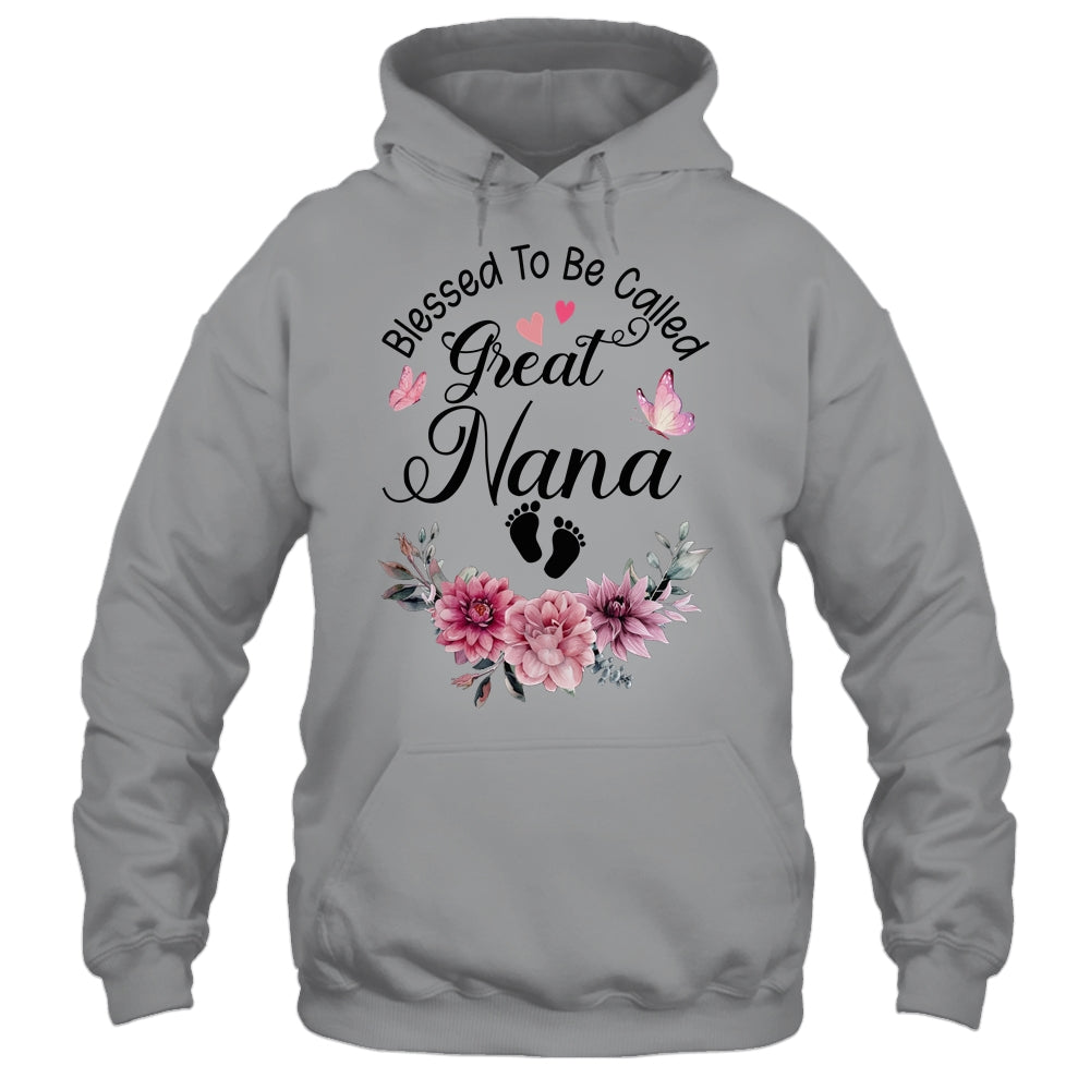 Blessed To Be Called Nana Floral Nana Mothers Day Shirt & Tank Top | teecentury