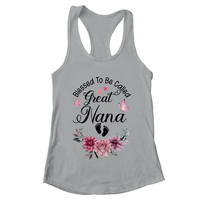 Blessed To Be Called Nana Floral Nana Mothers Day Shirt & Tank Top | teecentury