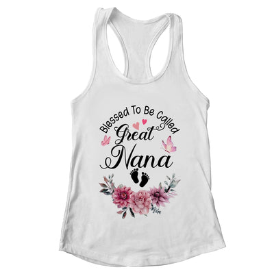 Blessed To Be Called Nana Floral Nana Mothers Day Shirt & Tank Top | teecentury