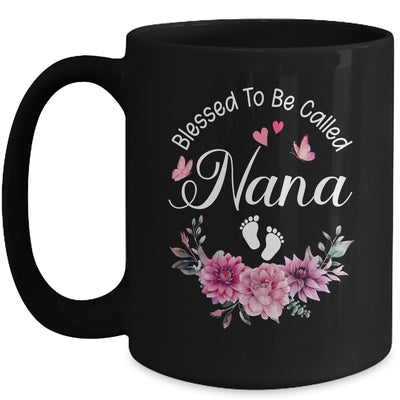 Blessed To Be Called Nana Women Floral Decor Nana Mug | teecentury