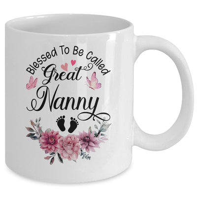Blessed To Be Called Nanny Floral Nanny Mothers Day Mug | teecentury