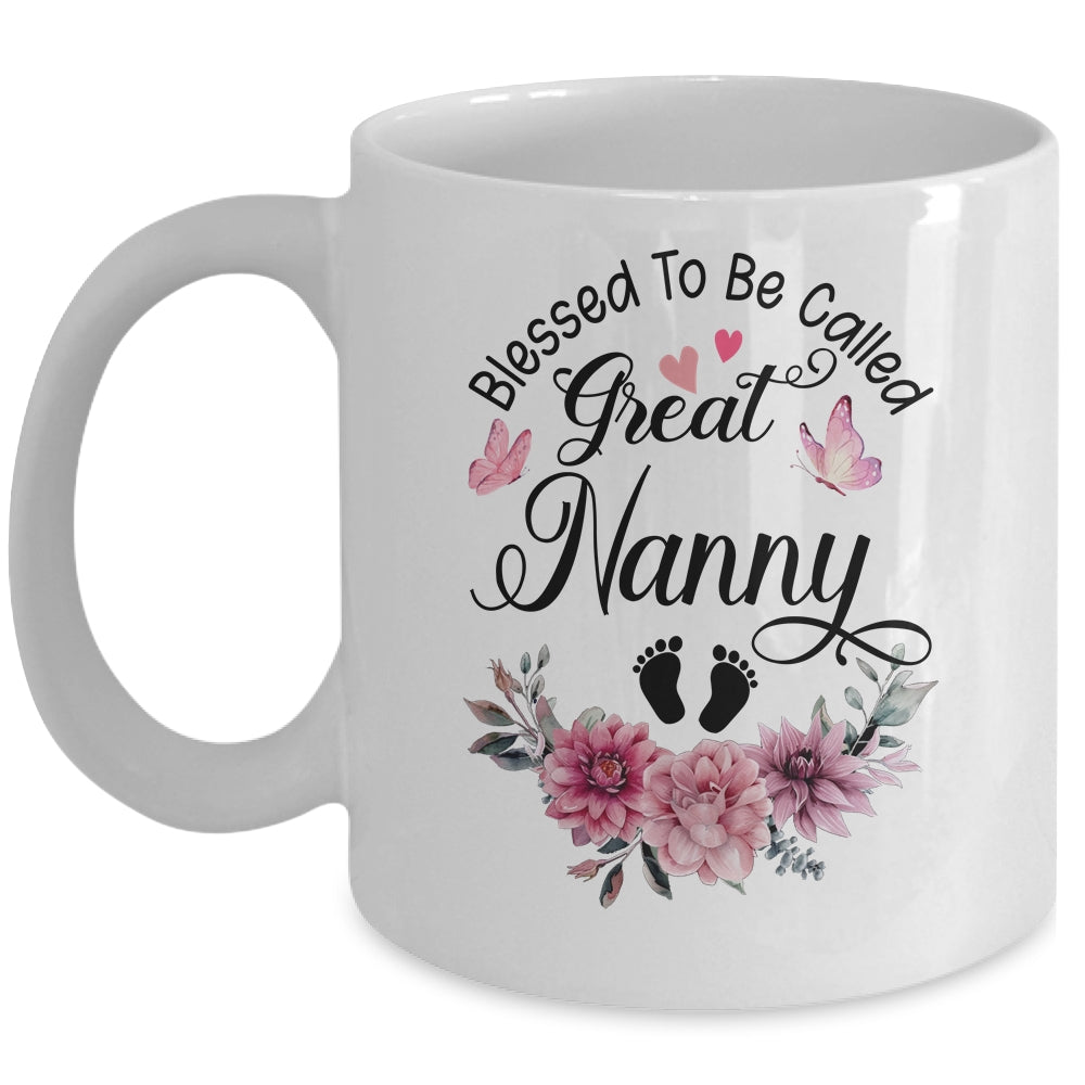 Blessed To Be Called Nanny Floral Nanny Mothers Day Mug | teecentury