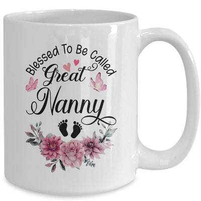 Blessed To Be Called Nanny Floral Nanny Mothers Day Mug | teecentury