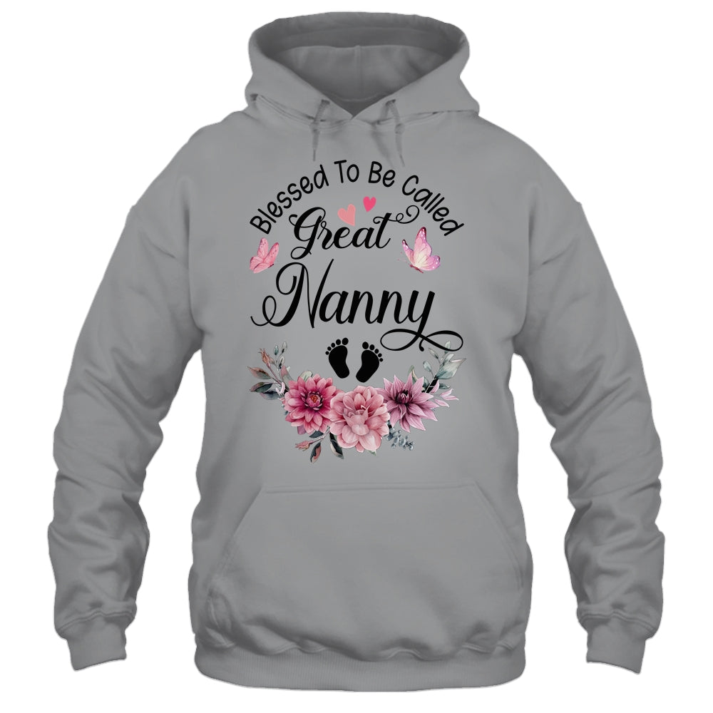 Blessed To Be Called Nanny Floral Nanny Mothers Day Shirt & Tank Top | teecentury