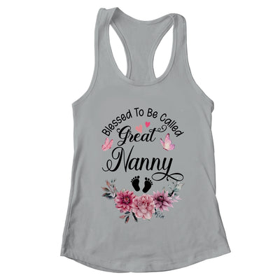 Blessed To Be Called Nanny Floral Nanny Mothers Day Shirt & Tank Top | teecentury