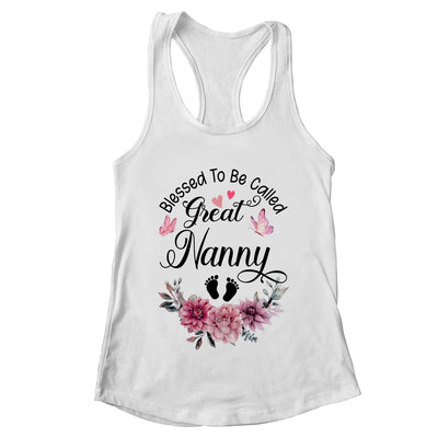 Blessed To Be Called Nanny Floral Nanny Mothers Day Shirt & Tank Top | teecentury
