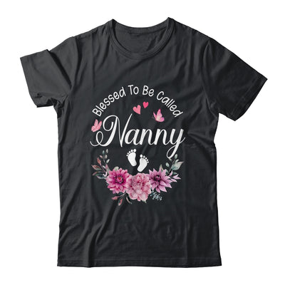 Blessed To Be Called Nanny Women Floral Decor Nanny Shirt & Tank Top | teecentury