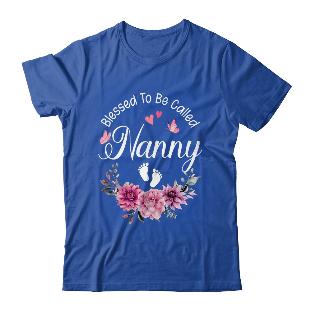 Blessed To Be Called Nanny Women Floral Decor Nanny Shirt & Tank Top | teecentury