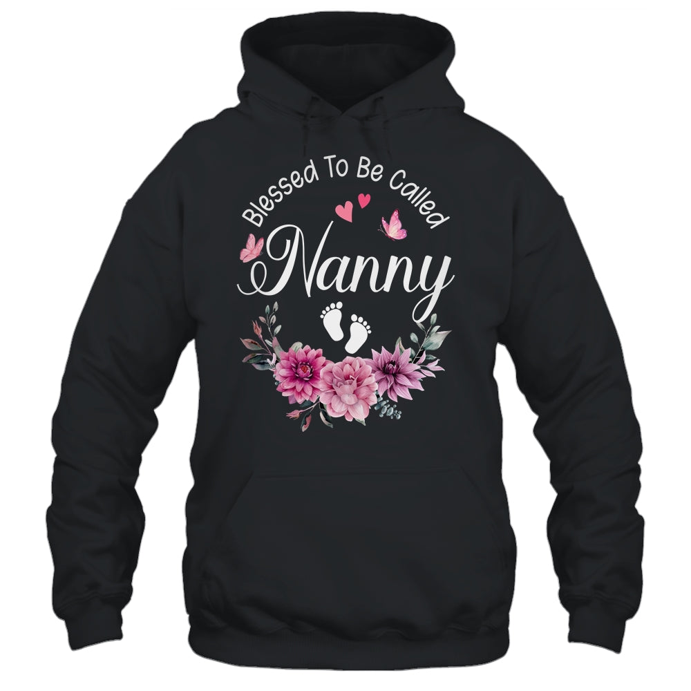 Blessed To Be Called Nanny Women Floral Decor Nanny Shirt & Tank Top | teecentury