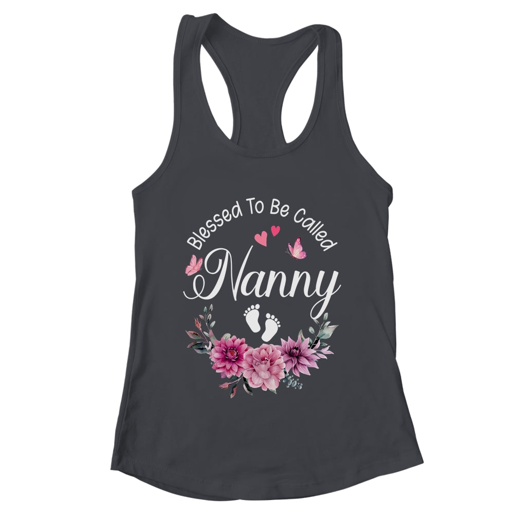 Blessed To Be Called Nanny Women Floral Decor Nanny Shirt & Tank Top | teecentury