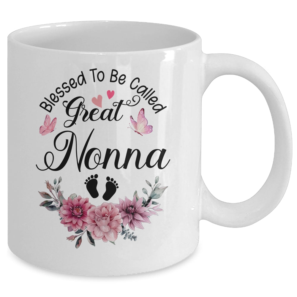 Blessed To Be Called Nonna Floral Nonna Mothers Day Mug | teecentury