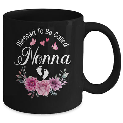 Blessed To Be Called Nonna Women Floral Decor Nonna Mug | teecentury