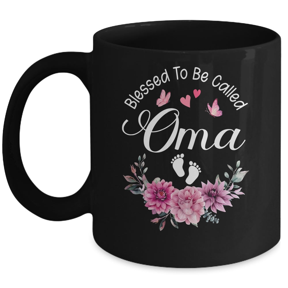 Blessed To Be Called Oma Women Floral Decor Oma Mug | teecentury