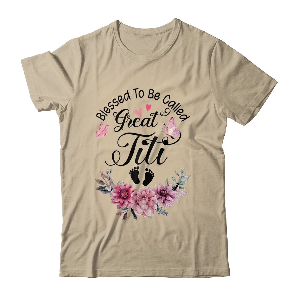 Blessed To Be Called Titi Floral Titi Mothers Day Shirt & Tank Top | teecentury