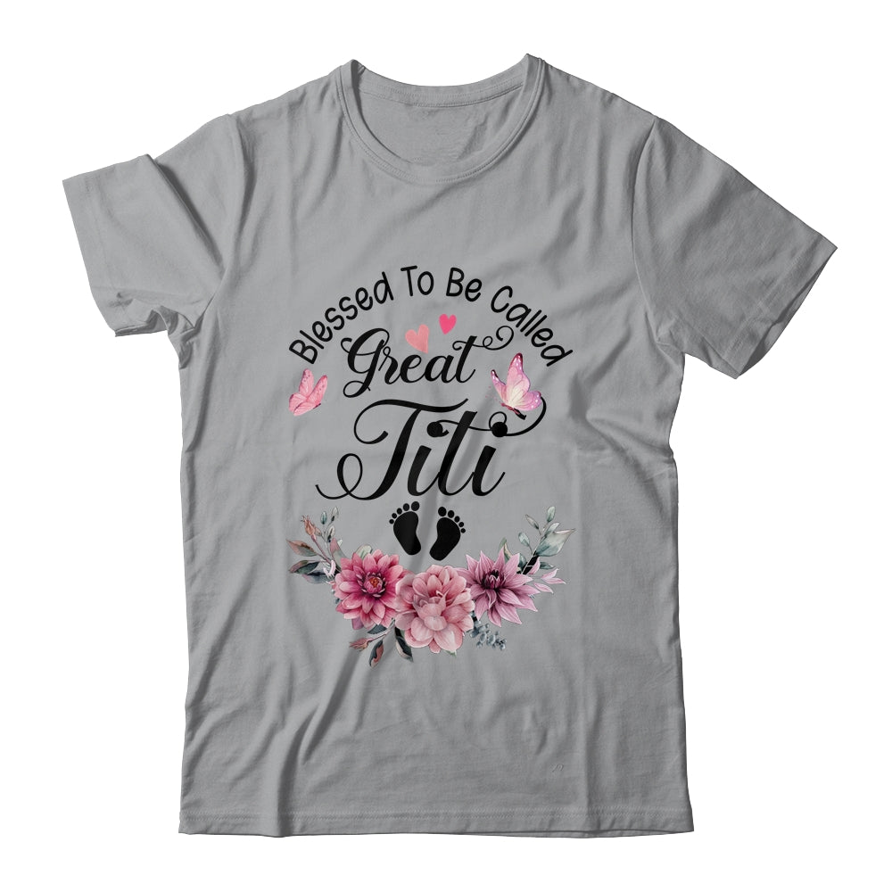 Blessed To Be Called Titi Floral Titi Mothers Day Shirt & Tank Top | teecentury
