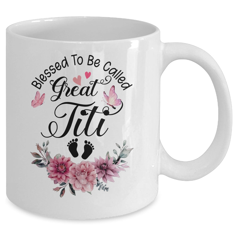 Blessed To Be Called Titi Floral Titi Mothers Day Mug | teecentury