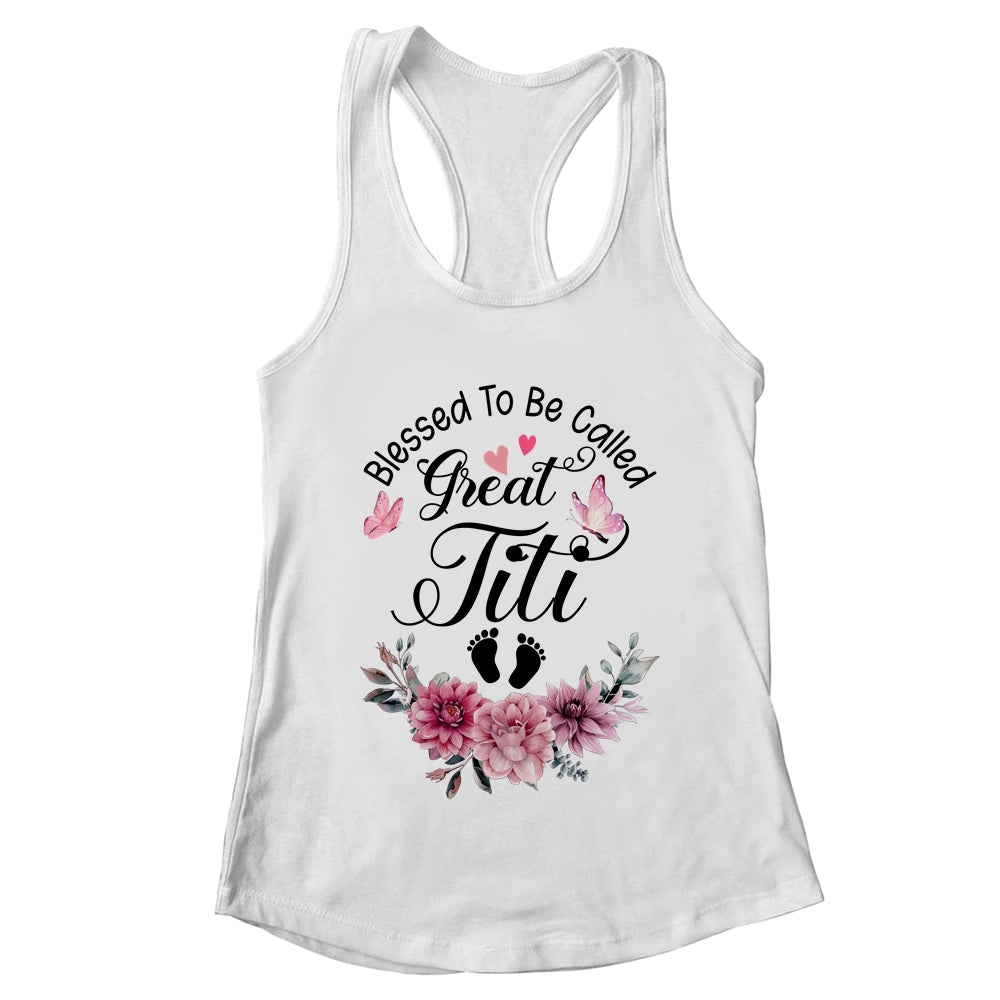 Blessed To Be Called Titi Floral Titi Mothers Day Shirt & Tank Top | teecentury