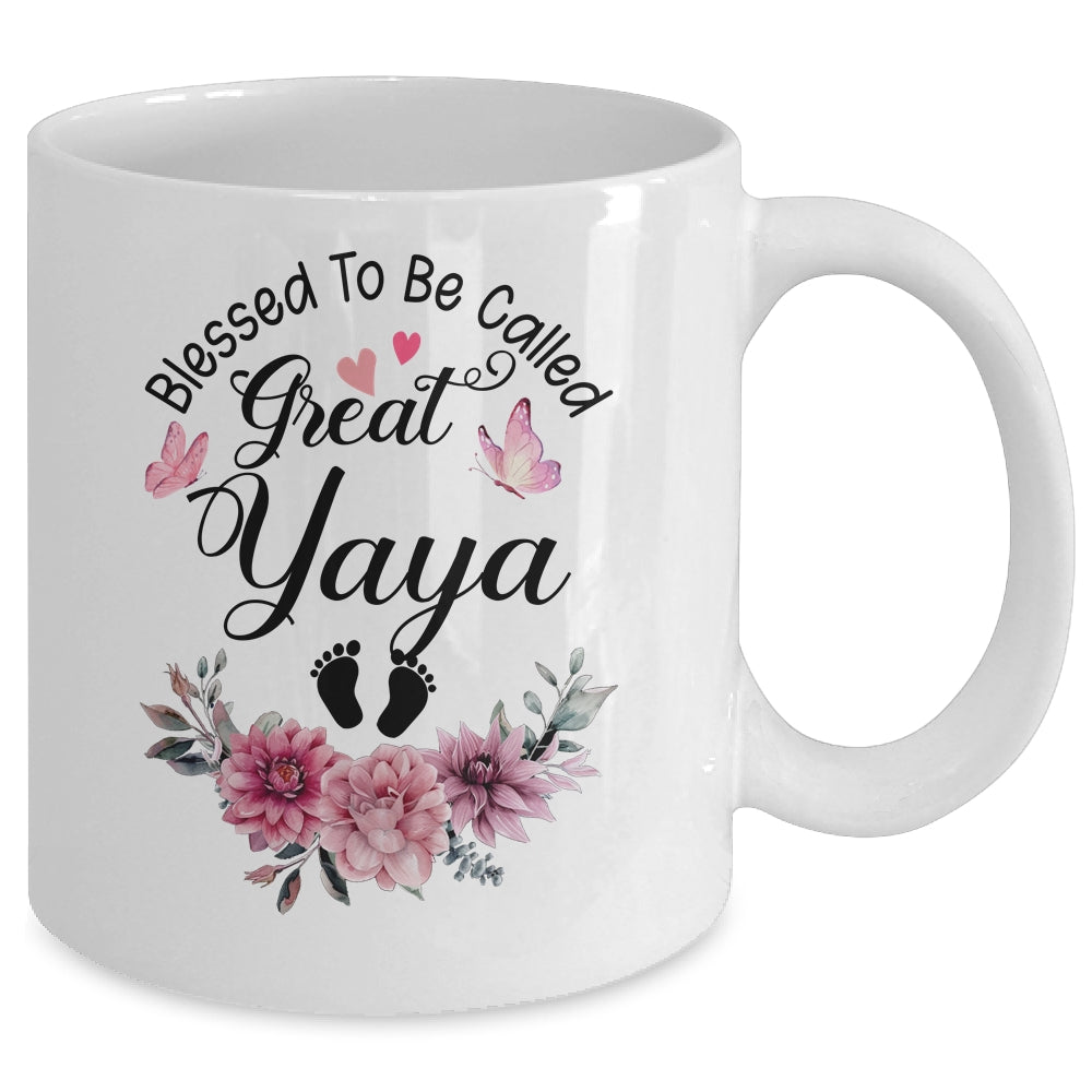 Blessed To Be Called Yaya Floral Yaya Mothers Day Mug | teecentury