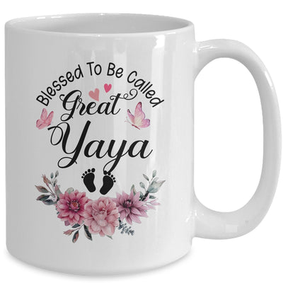 Blessed To Be Called Yaya Floral Yaya Mothers Day Mug | teecentury