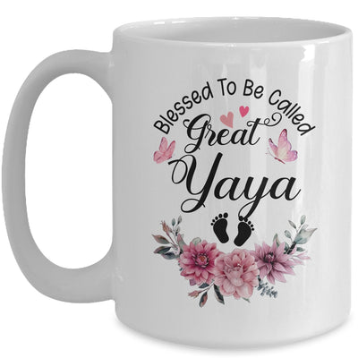 Blessed To Be Called Yaya Floral Yaya Mothers Day Mug | teecentury