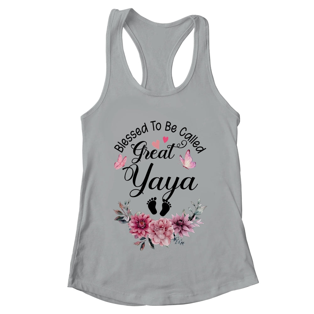 Blessed To Be Called Yaya Floral Yaya Mothers Day Shirt & Tank Top | teecentury