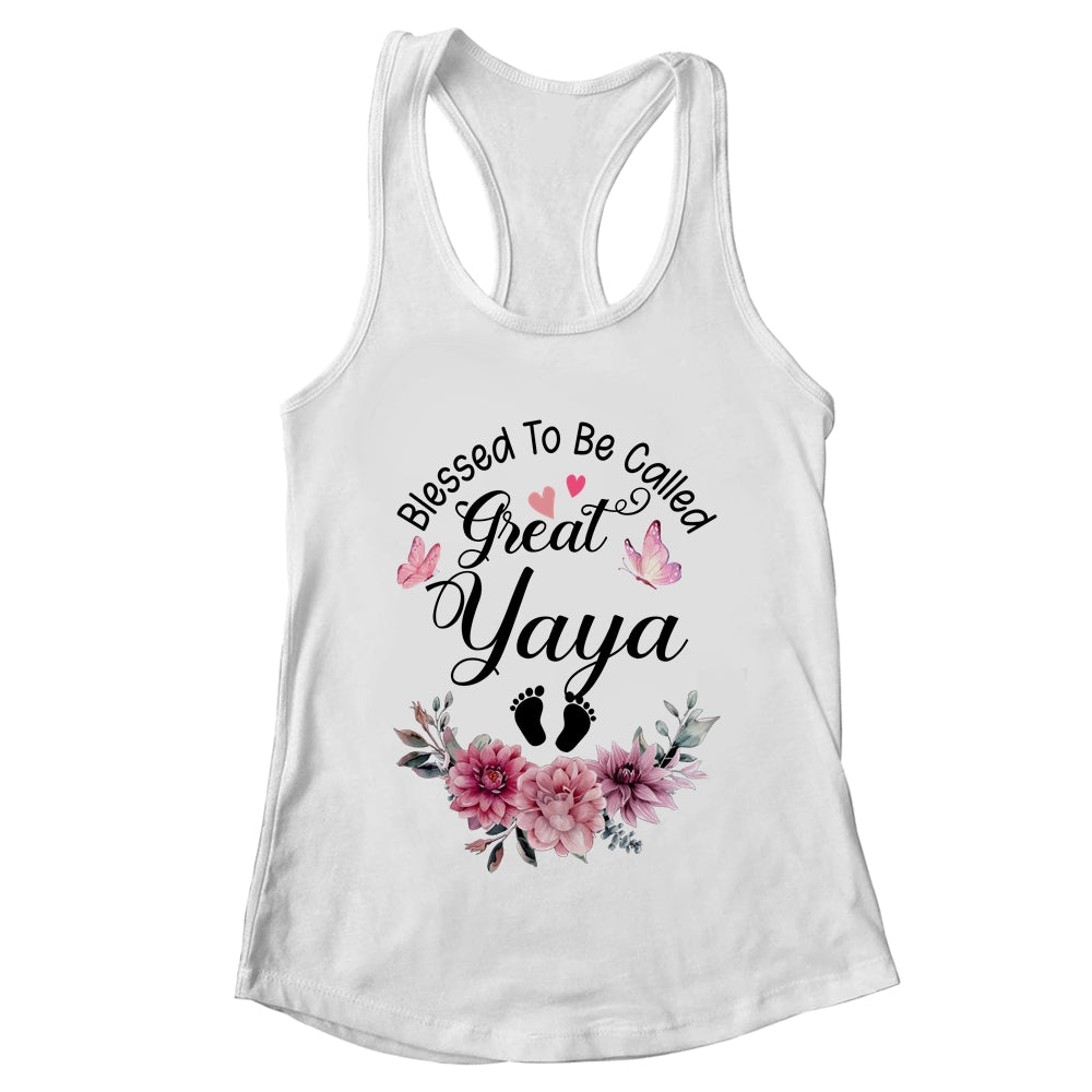 Blessed To Be Called Yaya Floral Yaya Mothers Day Shirt & Tank Top | teecentury