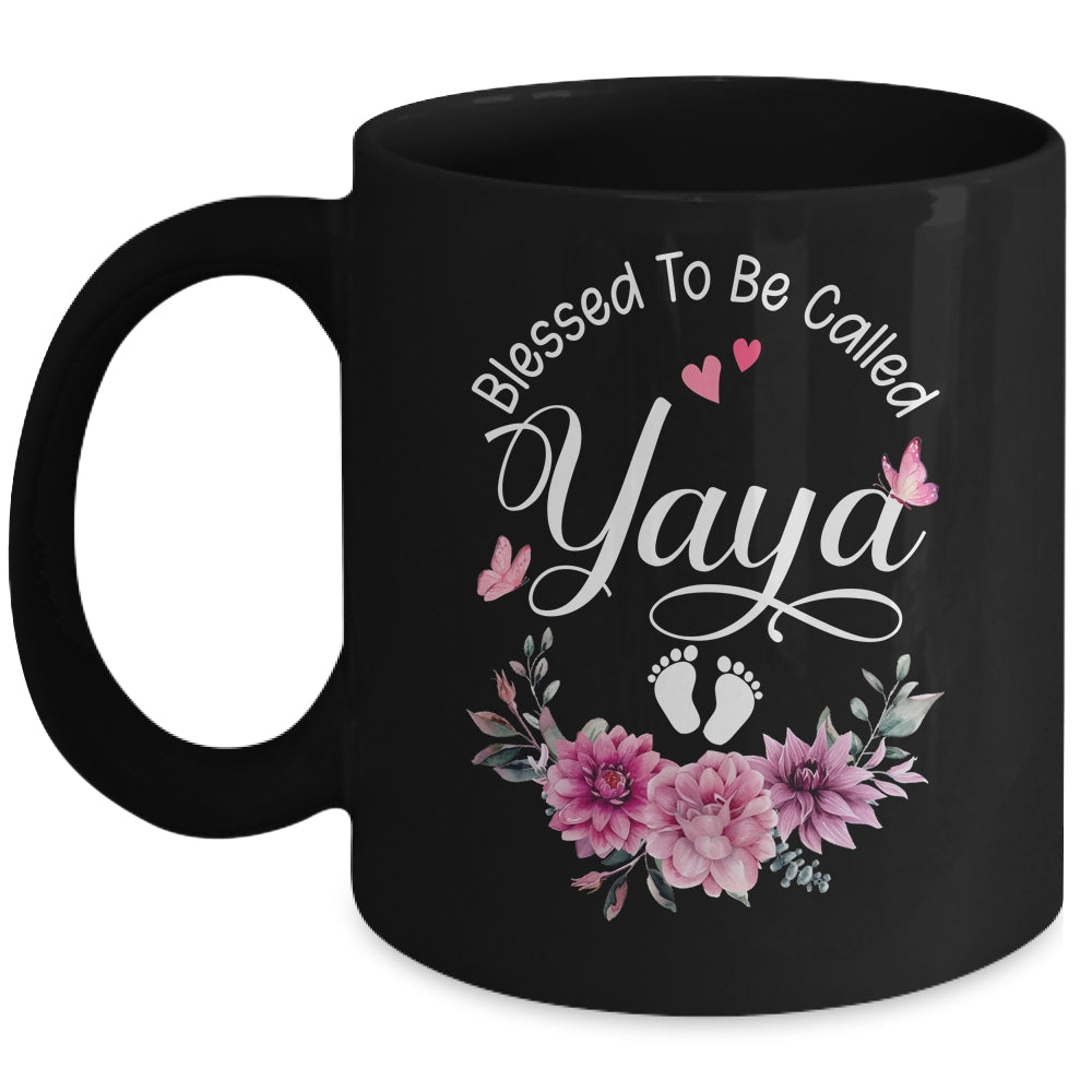 Blessed To Be Called Yaya Women Floral Decor Yaya Mug | teecentury