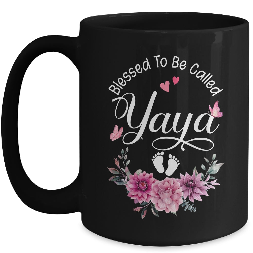 Blessed To Be Called Yaya Women Floral Decor Yaya Mug | teecentury
